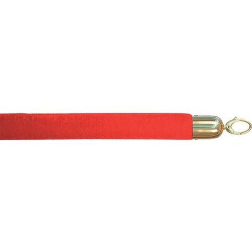 Corde velour en inox 150 cm rouge et doré - Image principale
