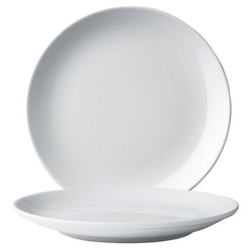 Assiette plate en porcelaine blanc-Eo - Image principale