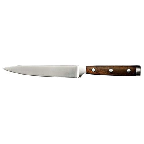 Couteau à steack lame lisse en inox et bois - Image principale