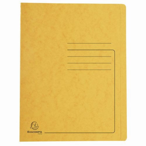 Lot de 25 Chemises à lamelle carte lustrée - A4-Jaune - Image principale