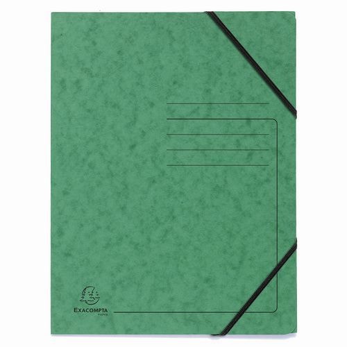 Lot de 25 Chemises à élastique sans rabats carte lustrée - A4-Vert - Image principale