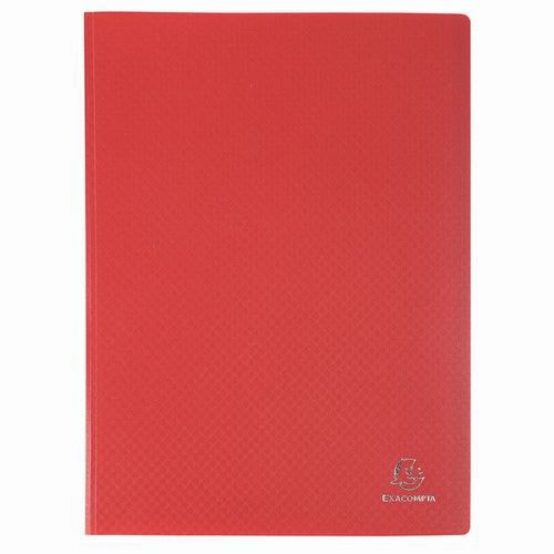 Lot de 12 Protège-doc en PP 5/10e OPAK poch. Cristal 60 vues -Rouge - Image principale