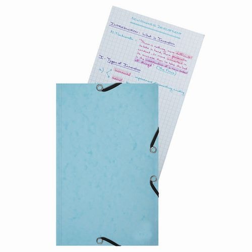 Chemise 3 rabats à élastiques +25 fiches bristol assorties - Image principale