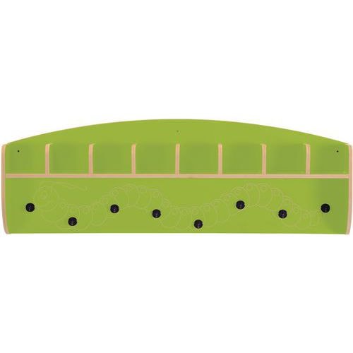 Meuble patère à cases Zébulon, coloris vert pomme - Image principale