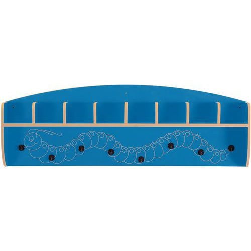 Meuble patère à cases Zébulon, coloris bleu azul - Image principale