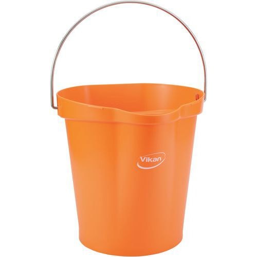 Lot de 6 Seau gradué, bec verseur, 12 L, Orange - Image principale