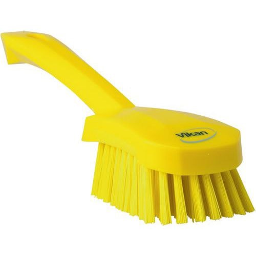 Lot de 10 Brosse à main, manche court, 270 mm, Dur, Jaune - Image principale