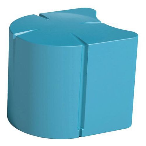 Pouf ovale Connexio - bleu pastel - Image principale