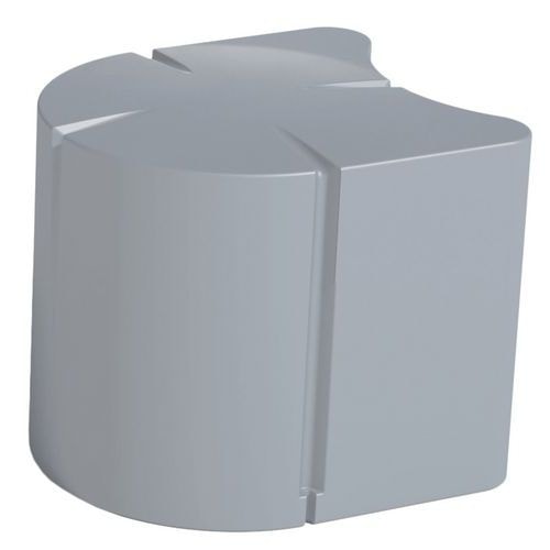 Pouf ovale Connexio - gris fenêtre - Image principale