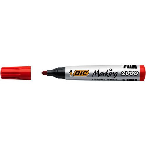 Marqueur permanent pointe ogive Bic - rouge - Image principale