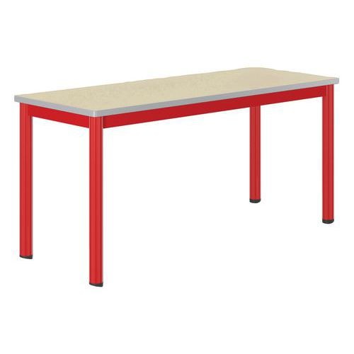 Table Carélie mobile 130x50cm stra coq oeuf chts polyurét. - Mobidecor - Image principale