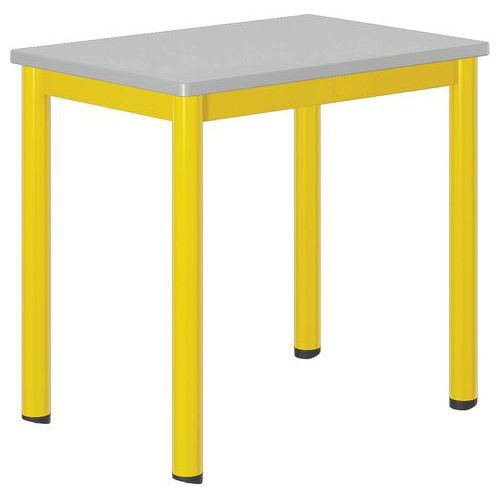 Table Carélie mobile 70x50cm strat. gris chts polyuréthane - Mobidecor - Image principale