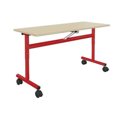 Table 130x50cm rabattable régl. T3 à T6 strat. Ch. alaisés - Mobidecor - Image principale