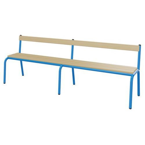 Banc hêtre massif avec dossier T1 - T3 - Mobidecor - Image principale