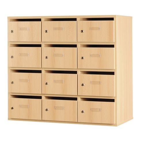 Meuble à courrier Bip Bop 12 cases - hêtre - Image principale