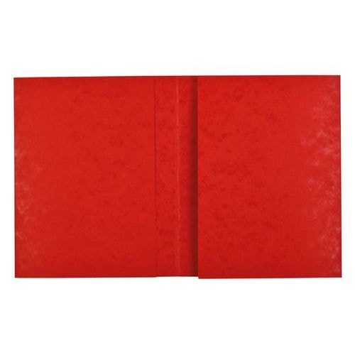Protège-cahier carte lustrée forte 2 très grands rabats 225g 17x22 cm - Rouge - Image principale