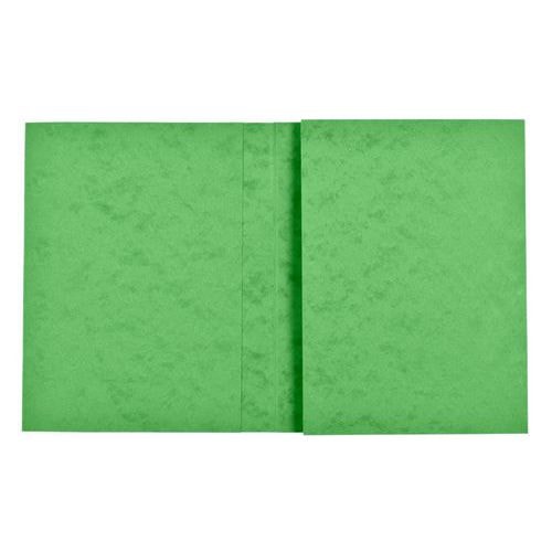 Protège-cahier carte lustrée forte 2 très grands rabats 225g 17x22 cm - Vert - Image principale