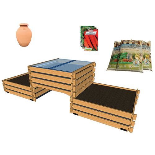 Pack complet : trio potager Carre Serre - Image principale