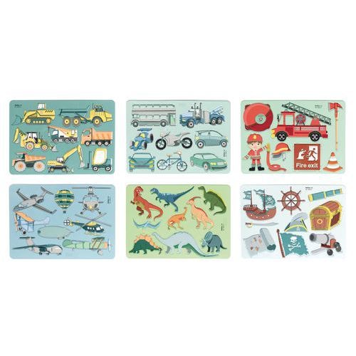 Ensemble 6 pochoirs aventure plastique - Image principale