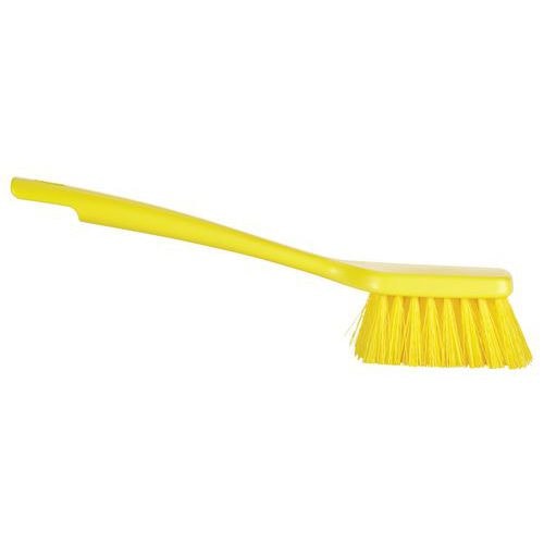 Lot de 10 Brosse à main manche court, 300 mm, dur, jaune - Image principale