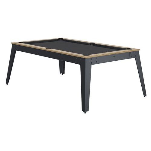 Billard Steel cadre chêne sablé - tapis slate - pieds gris - Image principale
