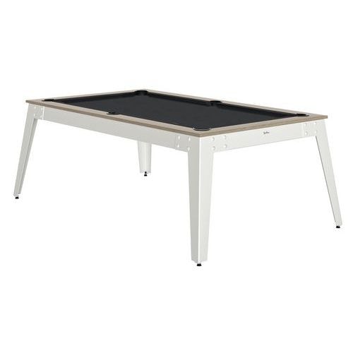 Billard Steel cadre oslo - tapis slate - pieds blancs - Image principale