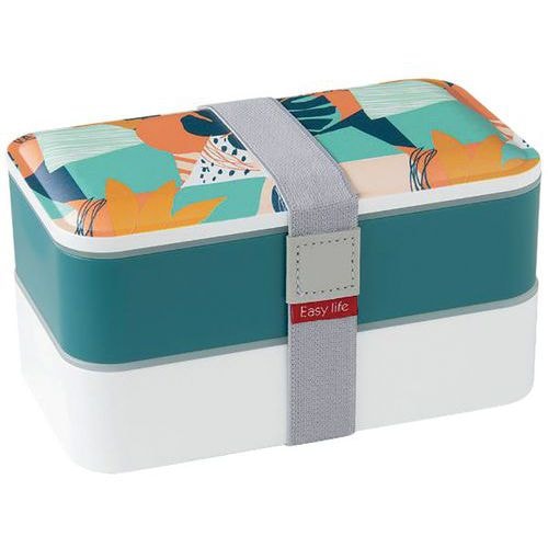 Boîte repas 2 compartiments Vert - Lunch Box - Easy Life - Image principale