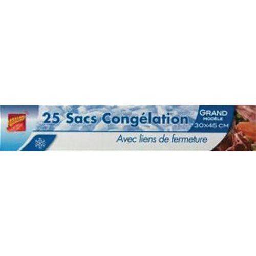 Lot de 25 sacs de congélation Grand Modèle - 30 x 45 cm - Image principale