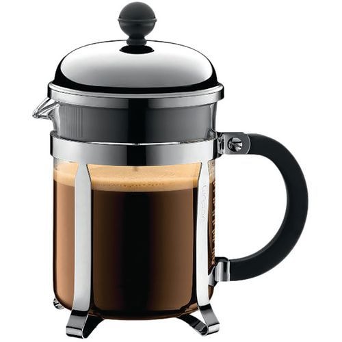 Cafetière à piston 4 Tasses Chromée & Noire - Chambord - Image principale