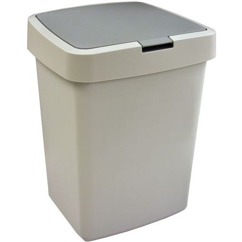 Poubelle Delta couvercle à clapet Gris 10L - Image principale