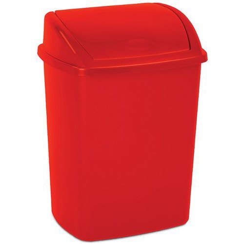 Poubelle à couvercle basculant 26 L Rouge - Image principale