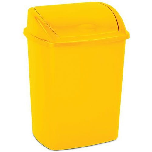 Poubelle à couvercle basculant 26 L Jaune - Image principale