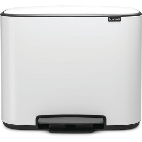 Poubelle à pédale BO 11+23L Blanc - Image principale