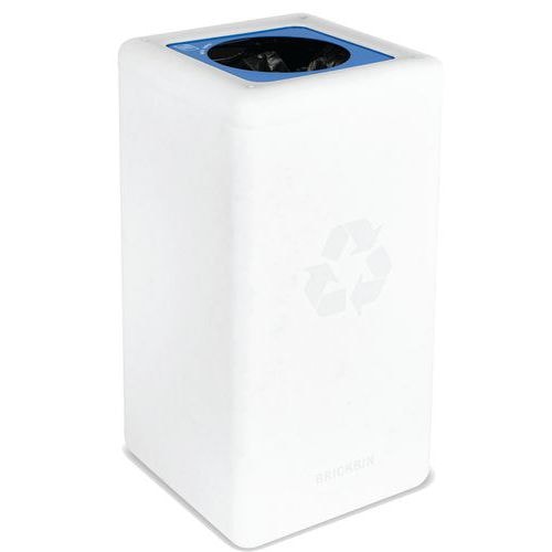 Poubelle circulaire BrickBin 65L Papier Blanc/blue - Image principale