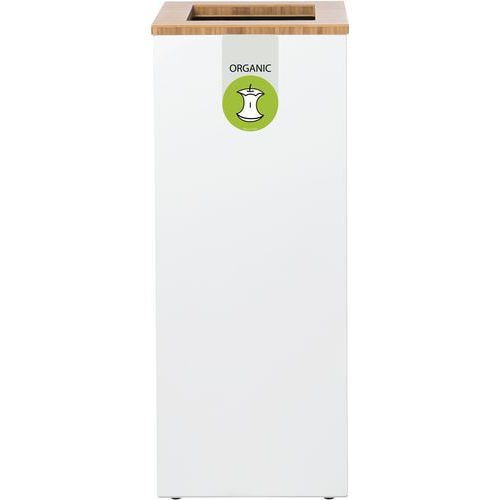 Station de tri sélectif Lune Paxa Large 65L blanc/vert - Image principale