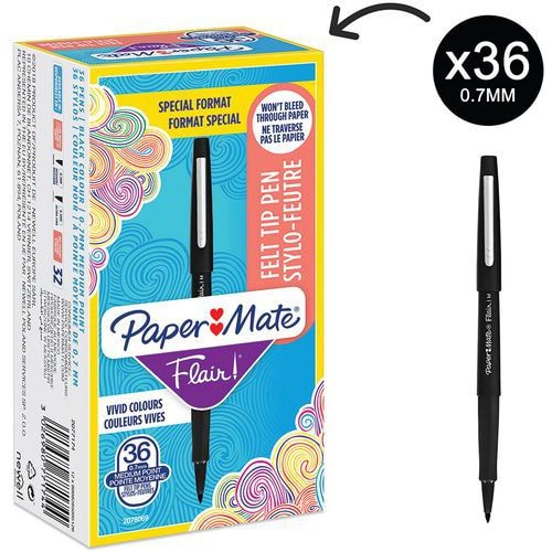 Stylo feutre Flair original - Format économique 30+6 - Papermate - Image principale