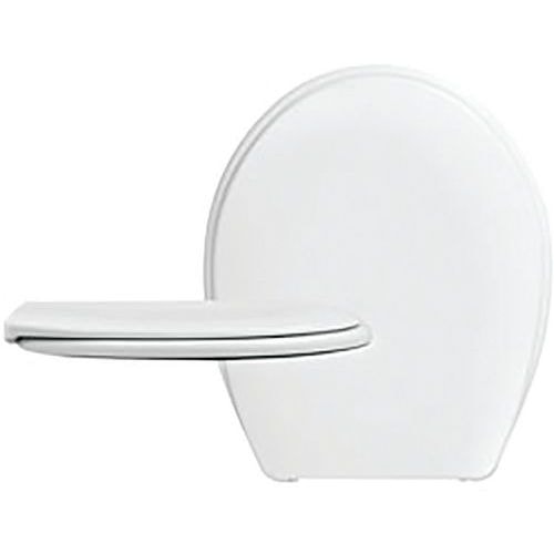 Abbatant blanc à charnière inox pour WC - Image principale
