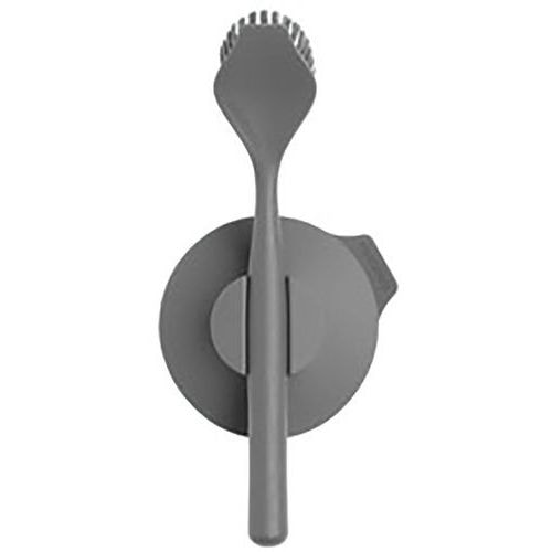 Lot de 4 Brosse vaisselle en plastique à ventouse grise foncée - Image principale