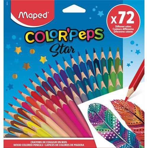 Schoolpack 72 crayons de crayons couleurs assorties - Image principale