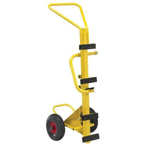 Diable acier pour bouteille de gaz charge 200 kg - Roues pneumatiques - Image principale