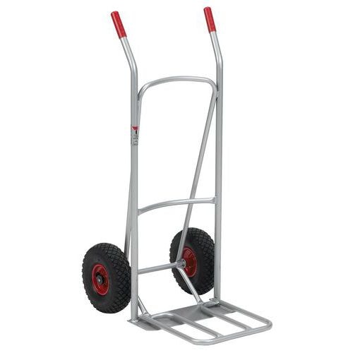 Diable acier bavette fixe et repliable charge 200 kg - Roues pneumatiques - DLV - Image principale