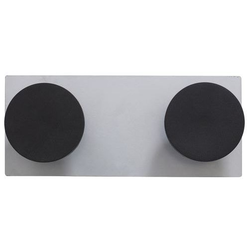 Patère magnétique 2 accroches Noir Gris métal - Image principale