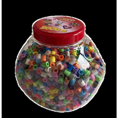 Baril 2000 perles grande taille Ø 1 cm couleurs primaires et pastel - Image principale