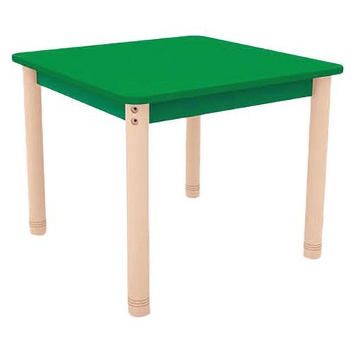 Table Classik carrée réglable T3 à T4 - piètement bois hêtre - Image principale