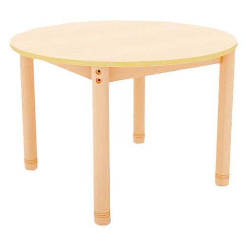 Table Classik ronde réglable T3 à T4 - piètement bois hêtre - Image principale
