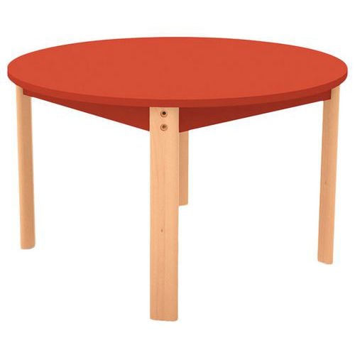 Table Ergo ronde T0 - piètement bois hêtre - Image principale