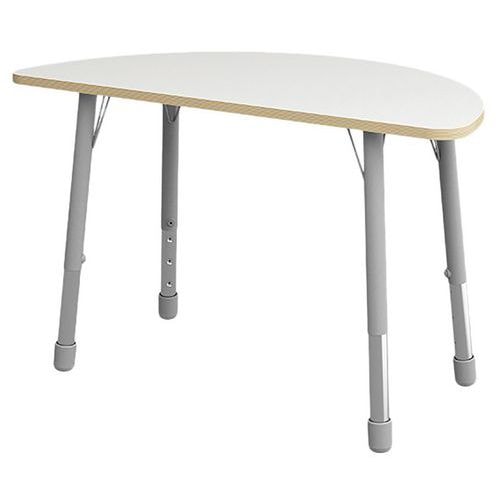 Table Eko demi-ronde ø 138 x 69 cm réglable T3 à T6 - blanc - Image principale