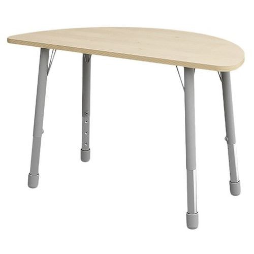Table Eko demi-ronde ø 138 x 69 cm réglable T3 à T6 - bouleau - Image principale