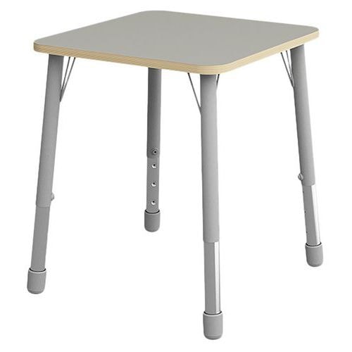 Table Eko carrée 69 x 69 cm réglable T1 à T3 - gris - Image principale