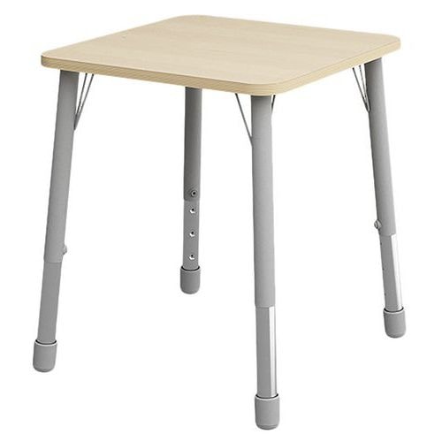Table Eko carrée 69 x 69 cm réglable T1 à T3 - bouleau - Image principale